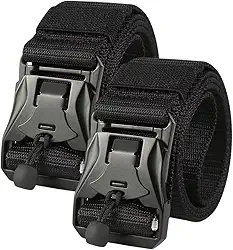 Kit 2 Cintos Arca Táticos Preto Nylon Resistente Com Fivela de Engate Rápido
