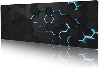 pridea shop マウスパッド 大型 デスクマット 滑り止め ゲーミング ゲーム オフィス ハニカム形状ネオン