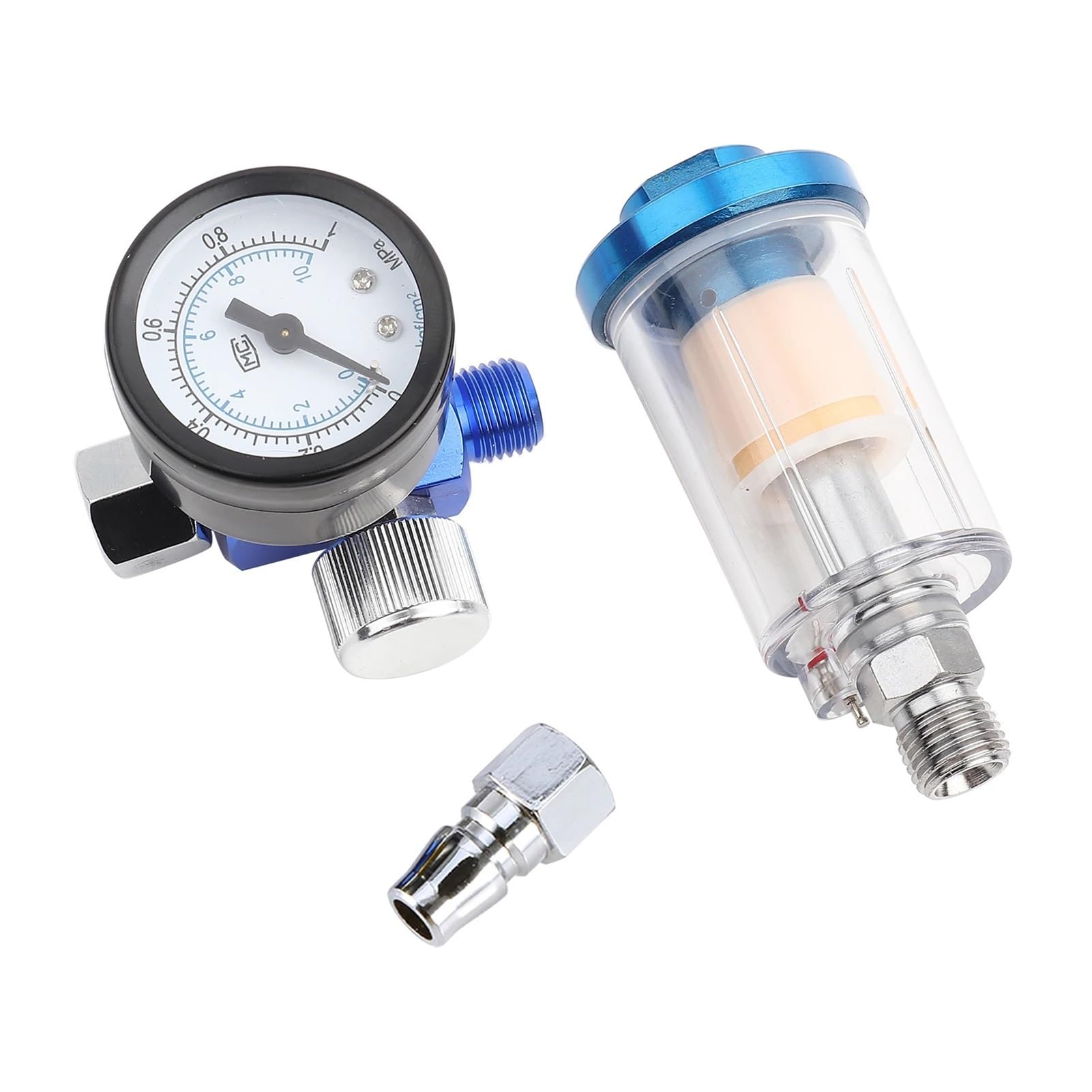 Regolatore d'Aria Compressa Regolatore di pressione dell'aria, pistola pneumatica a spruzzo, regolatore, manometro, filtro separatore for olio e acqua in linea, ricambi auto