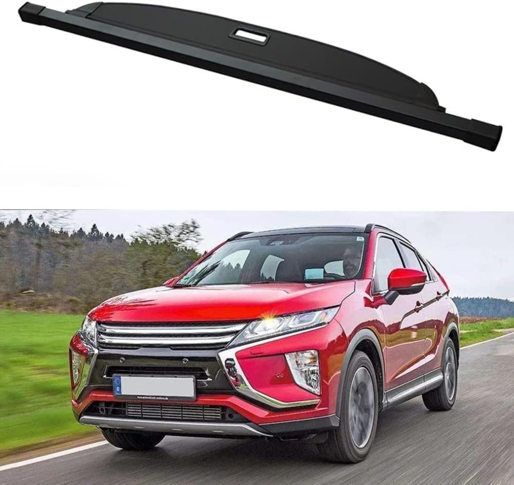KAZONS Car Trunk Cargo Cover for Mitsubishi Eclipse Cross 2018 2019 2020 2021 2022 Car Retractable Rear Trunk Parcel Shelf Car Luggage Security Shield Shade Car Boot Load Cargo Shelf