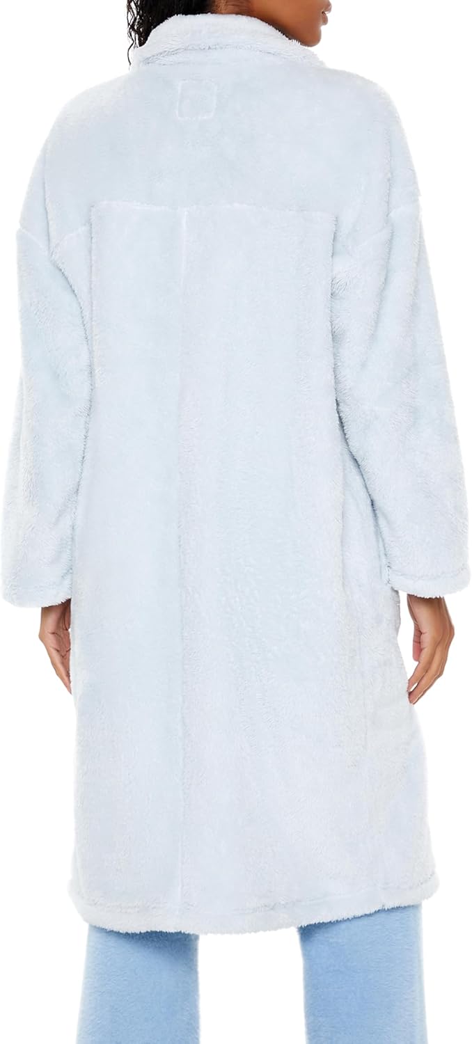 Forever 21 womens Faux Shearling Teddy Duster Coat - Image 4