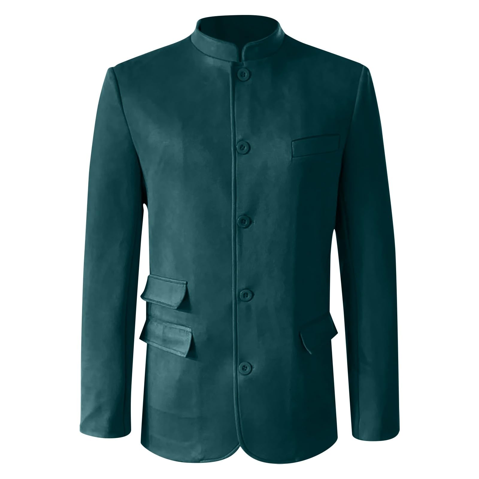 Chaqueta de traje informal para hombre con múltiples bolsillos, ideal para uso diario, fiestas, primavera, verano, otoño e invierno.
