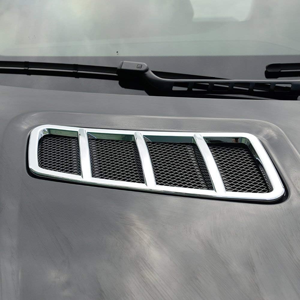 Compatible with Mercedes-Benz ML GL GLE GLS 2013-2019 ABS Chrome Engine Roof Hood Sticker Trim Cover Car Exterior Accessories (Silver)