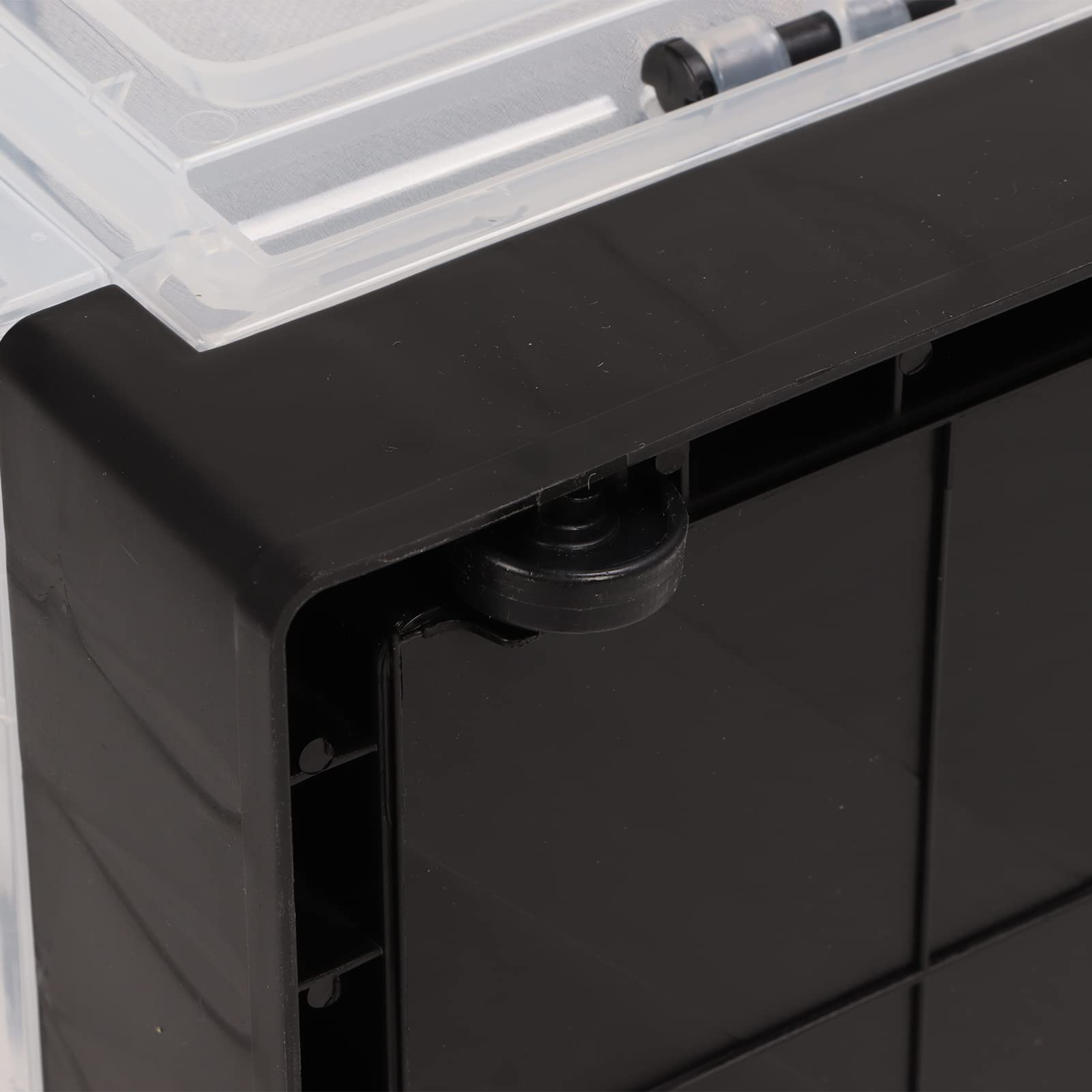 Cosiki Tanque Transparente para Hámster, Jaula Grande y Transpirable para Hámster Dorado y Ardilla Listada, Material ABS Duradero, 310x320x550mm (Black)