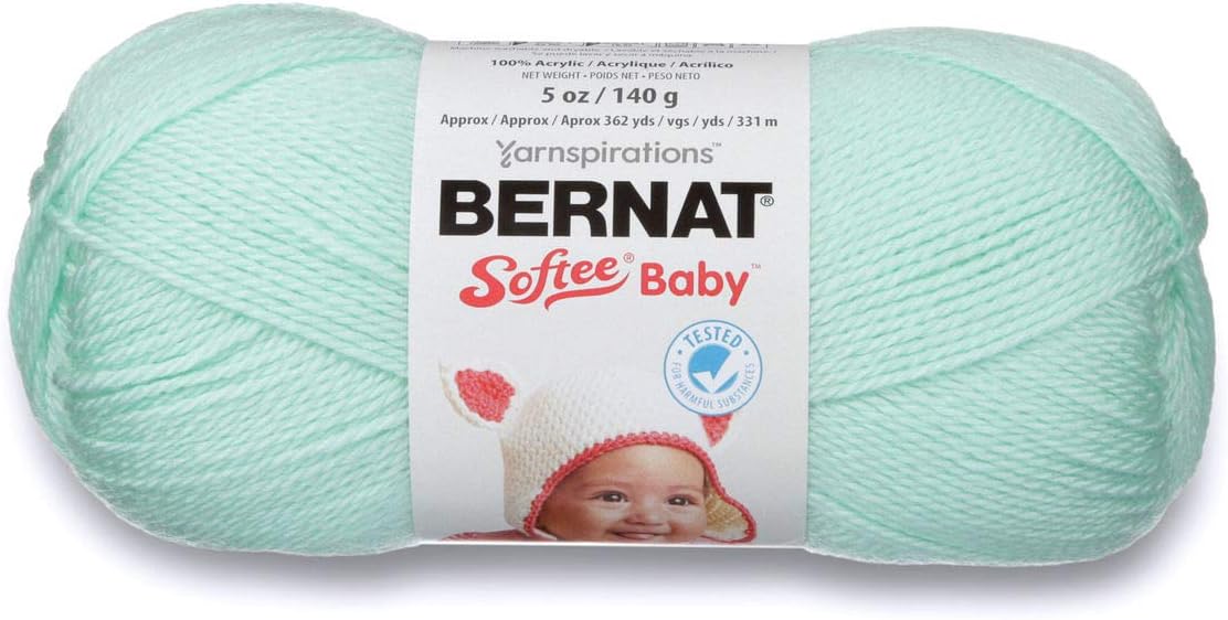 BernatSoftee Baby Yarn, 5 oz, Gauge 3 Light, Mint