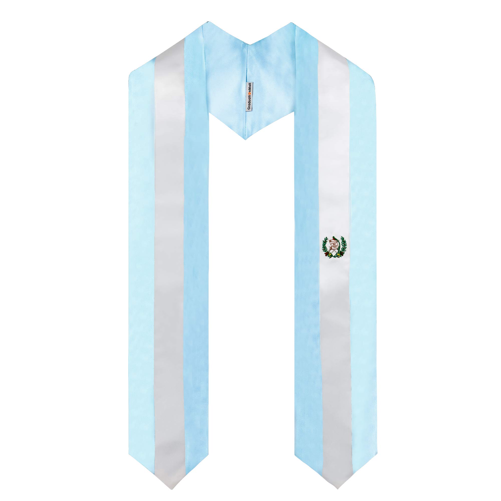 GraduationMall National Flag Graduation Stole Embroidery Sash for Study Aboard International Students 72" in Length