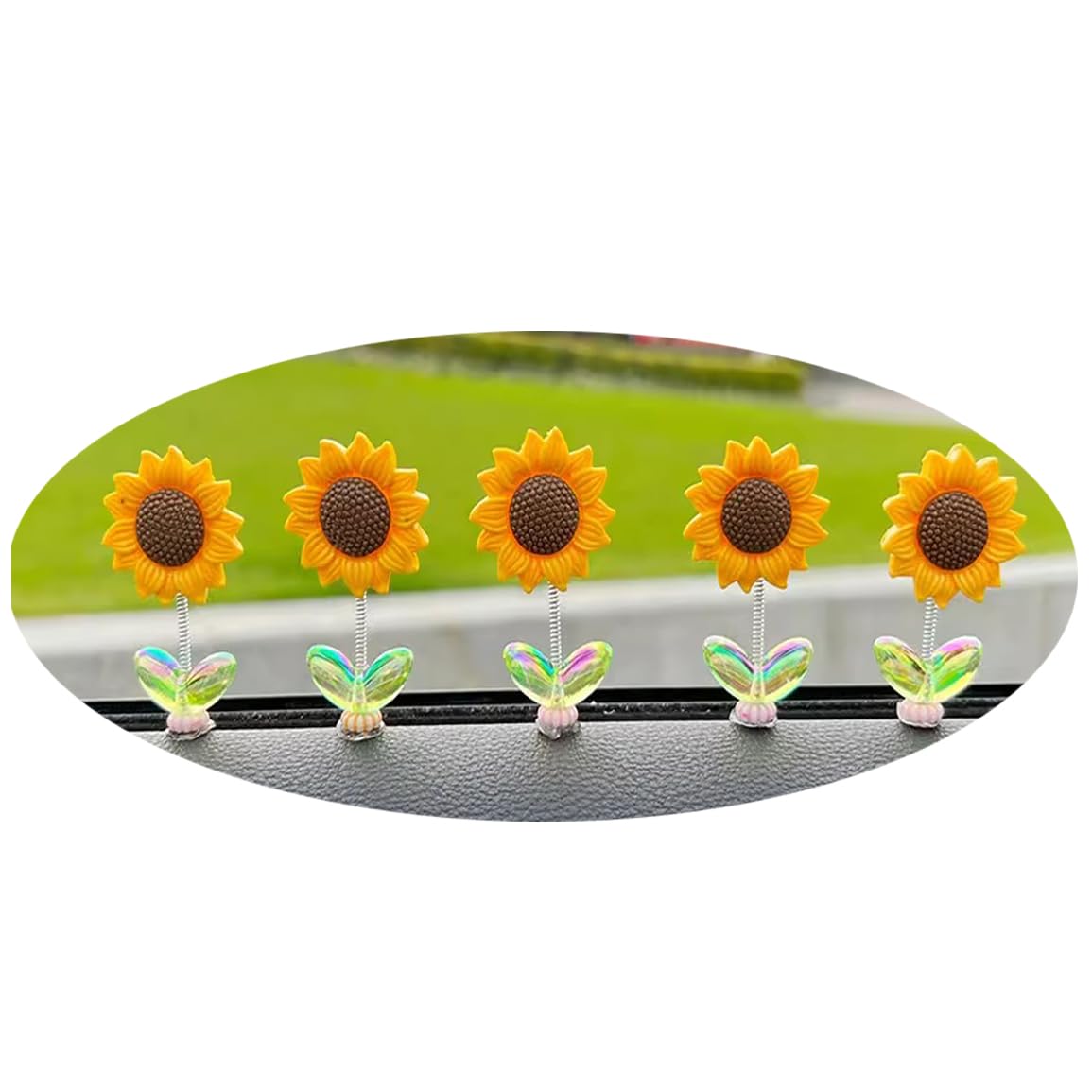 Pcs Sunflower Car Dashboard Decorations Shaking Sun Flower 5 Sunflowers - View #4