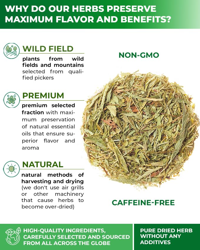 Image of 50 Bags Yarrow Herb Dried Yarrow Leaf & Flower Herbal Tea (Achillea Millefolium Tea) - 50 Count 1.5g Bags Herb Tea Milenrama Hojas