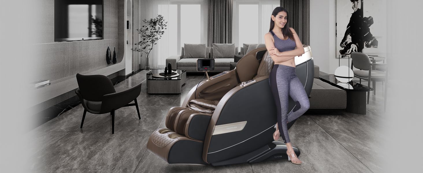 RoboticVibe 4D Massage Chair - RV3030: Wireless Charging, 28 Auto Wellness Programs, SL Track, Rotary switch and Led Touch for Ultimate Comfort. Your Prime Choice of massage chair for full body(Black) RoboticVibe 4D Massage Chair - RV3030: Wireless Charging, 28 Auto Wellness Programs, SL Track, Rotary switch and Led Touch for Ultimate Comfort. Your Prime Choice of massage chair for full body(Black)