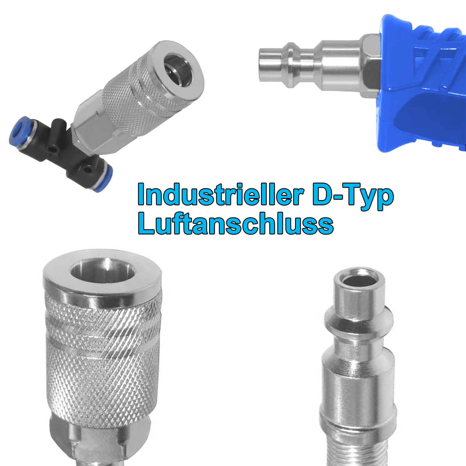 Praktische Luftpistole Für LKW & Auto - Mit 5m Schlauch Und T-Stück Für Einfache Reinigung