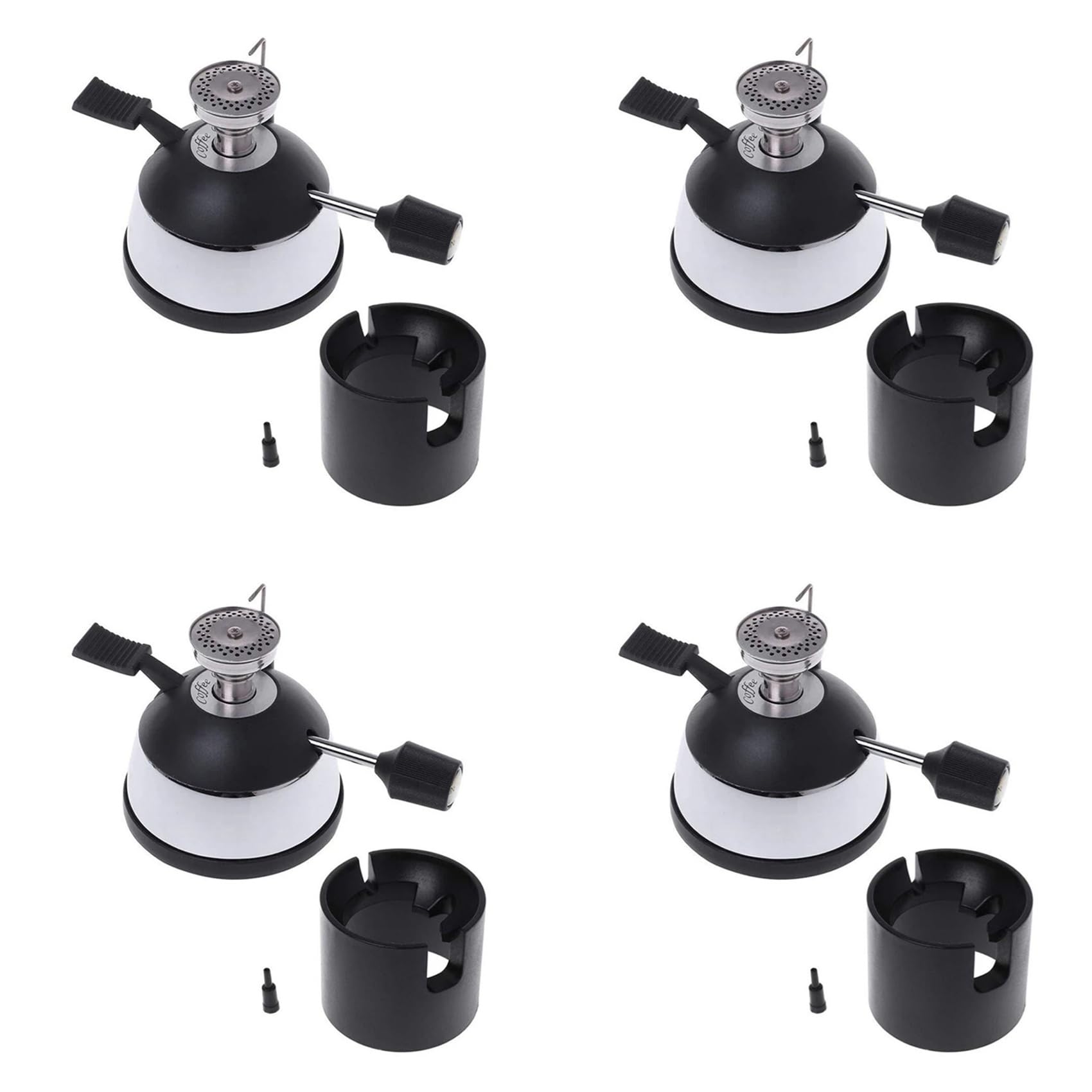 Hndhbfgrt 4X Tabletop Butane Gas Burner with Flame Head for Siphon Coffee Heater Maker Coffee Maker Mocha Pot Gas Stove(No Gas)