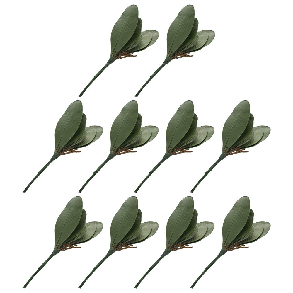 1 pz Piante Artificiali Real Touch Phalaenopsis Foglia Fiori Decorativi FAI DA TE Materiale Ausiliario Decorazione Floreale Foglie di Orchidea  15