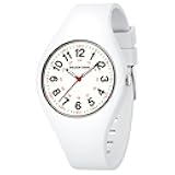 Waterproof Sports Analog Unisex Watches for Nurse Medical Professionals, Students - Military Time Glowing Easy to Read Dial, Jelly Silicone Strap