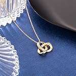14K Gold Necklaces for Women Trendy Love Knot Infinity Interlocking Knot Necklaces Pendant Necklace for Women Diamond Necklace Adjustable in Length 18in - Image 3