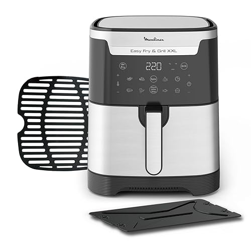 Immagine del prodotto Moulinex EZ801D15 Easy Fry & Grill Friggitrice ad Aria e Griglia 2-in-1, Capacità XXL, Divisore per Duplice Cottura, Rosolatura Impeccabile, Risultati Croccanti, Cottura Sana, 8 Programmi, 6.5 L