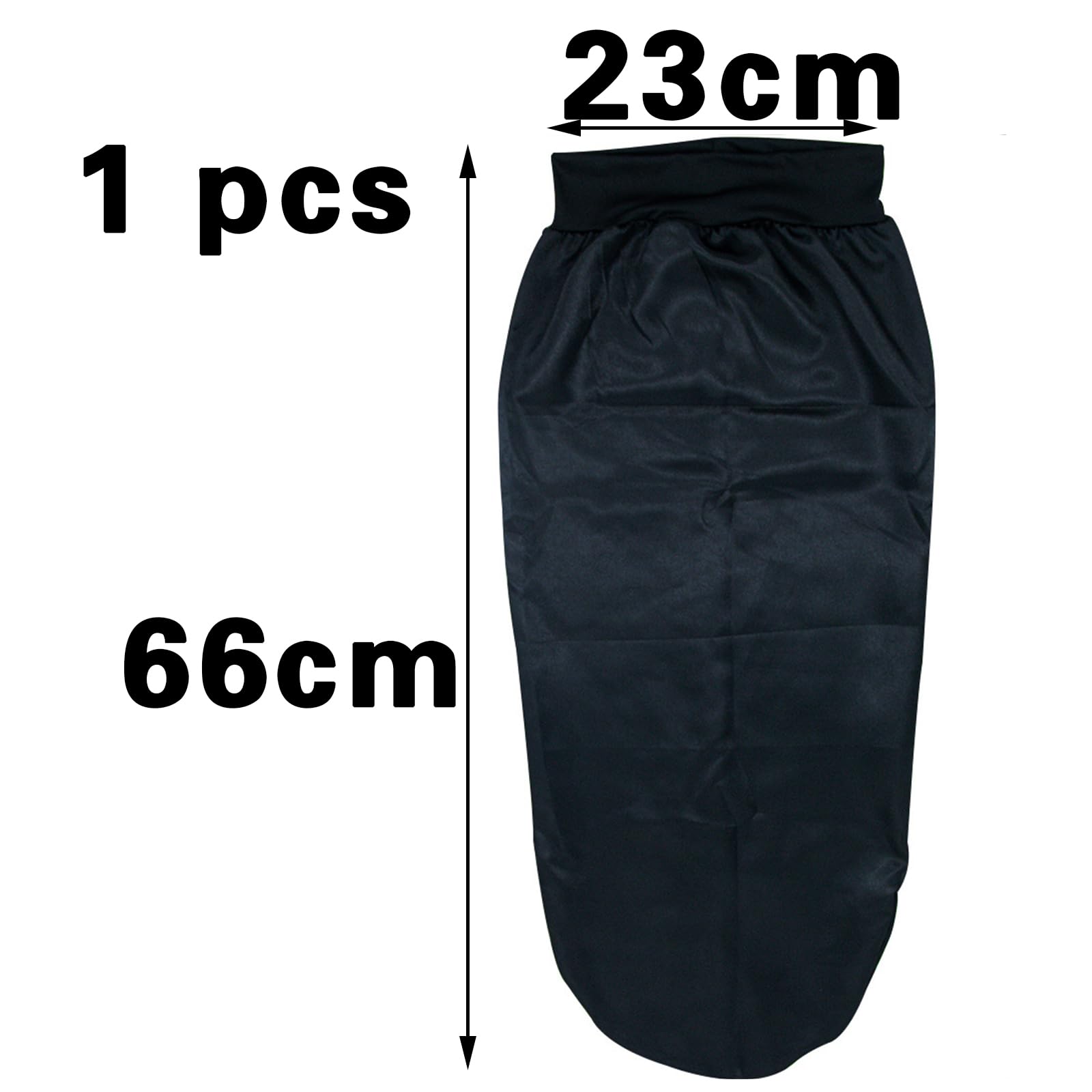 Bonnet de Nuit en Satin Réglable Avec Bande Élastique pour Cheveux Longs Et Bouclés (Noir)
