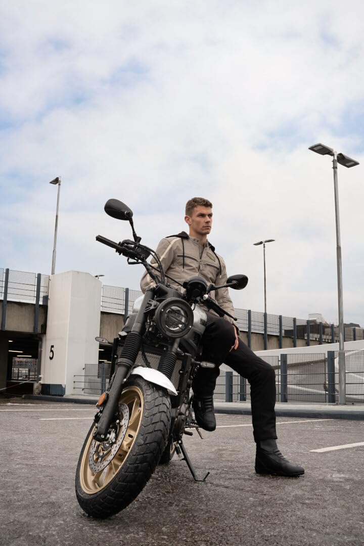 DIFI Detroit 2 Skórzana kurtka motocyklowa, jasnoszary/czarny, 54