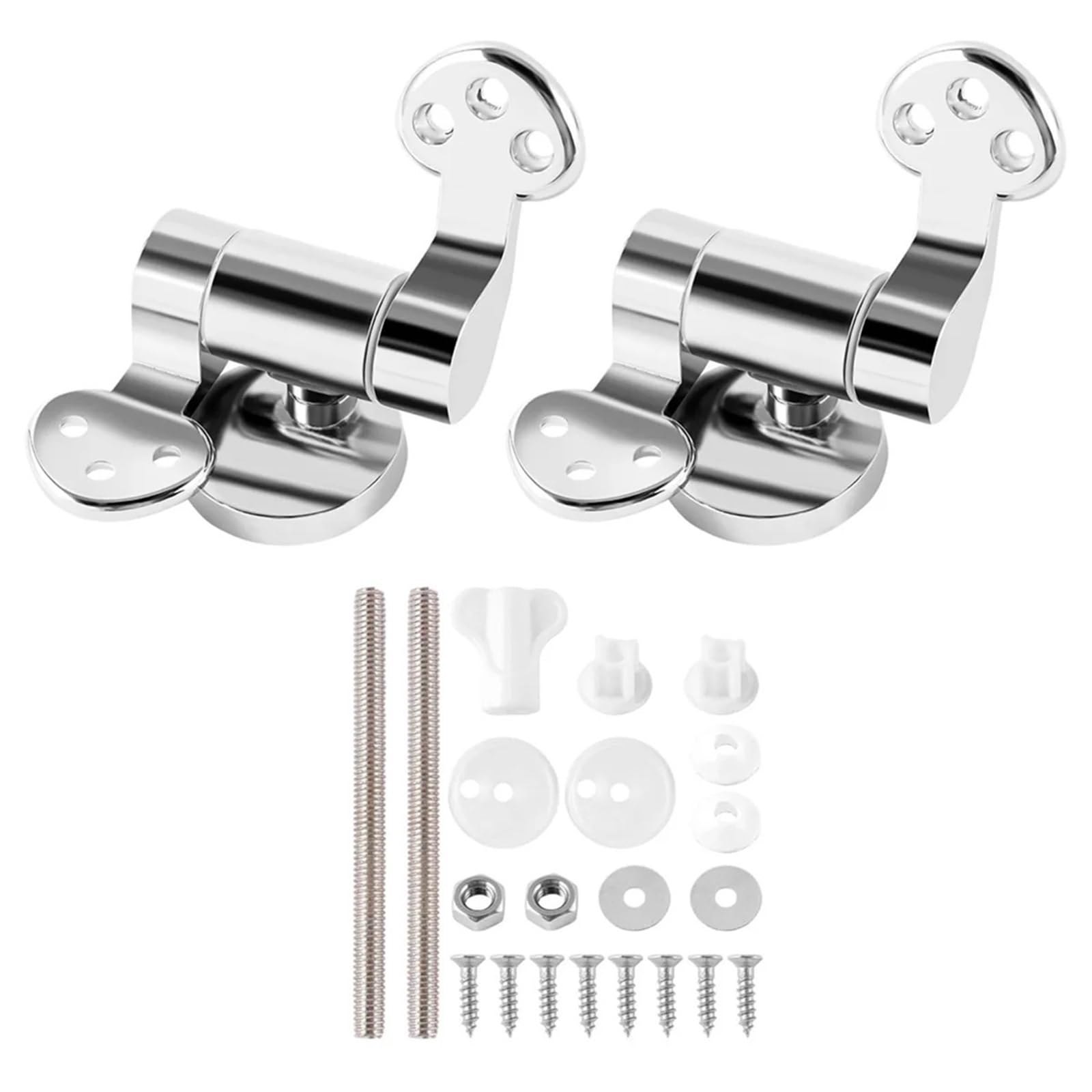 Charnières pour lunette de WC acier inoxydable finition durable