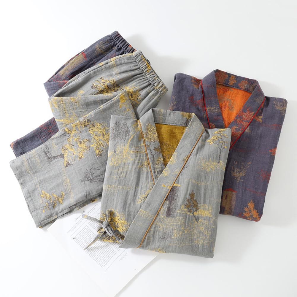 Japanischer Kimono, Nachtwäsche, Freizeitpyjama für Herren
