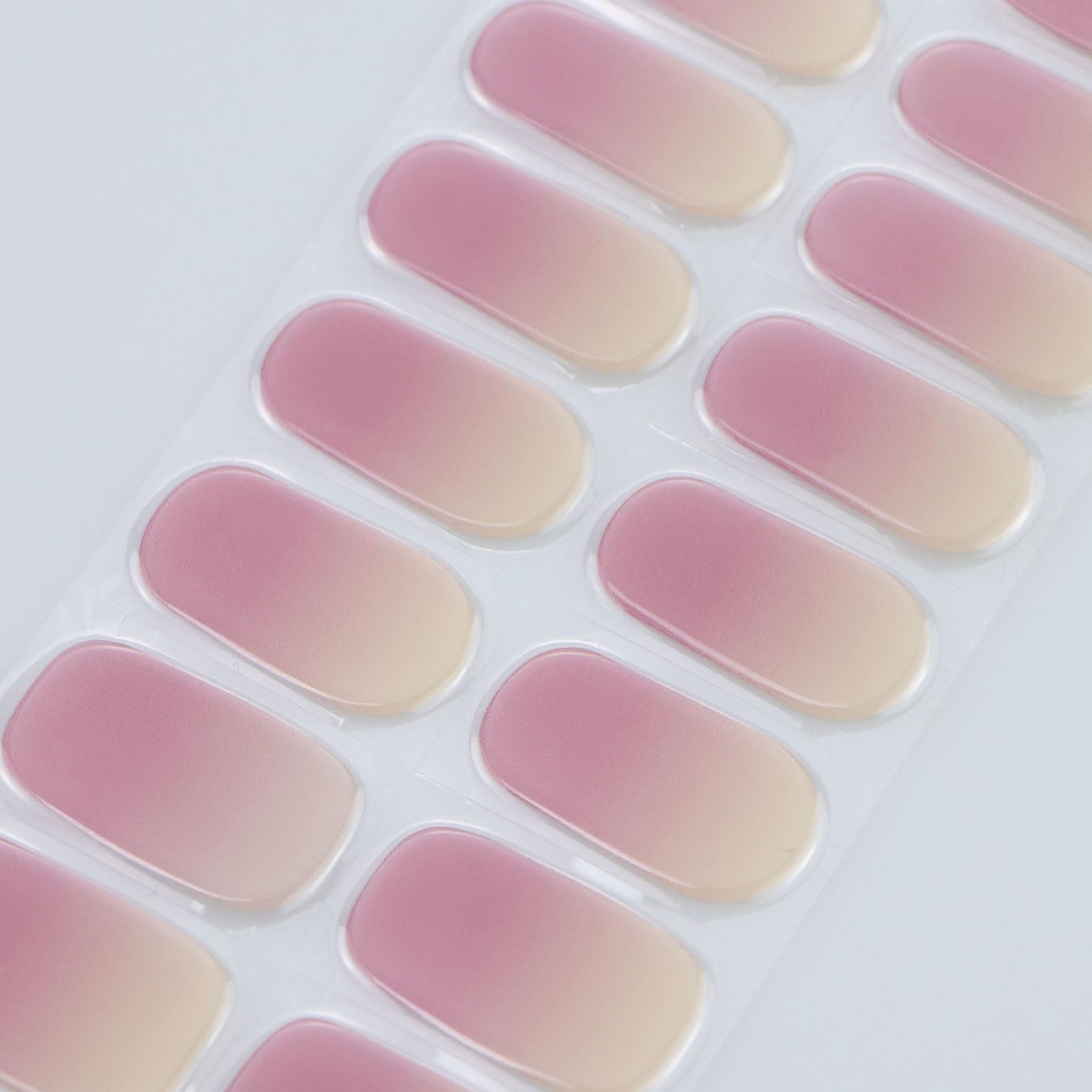 JMEOWIO Folia do paznokci utwardzana UV różowa gradient UV żel Nail Strips naklejki na paznokcie naklejki na paznokcie Nail Art dekoracja akcesoria do stylizacji paznokci