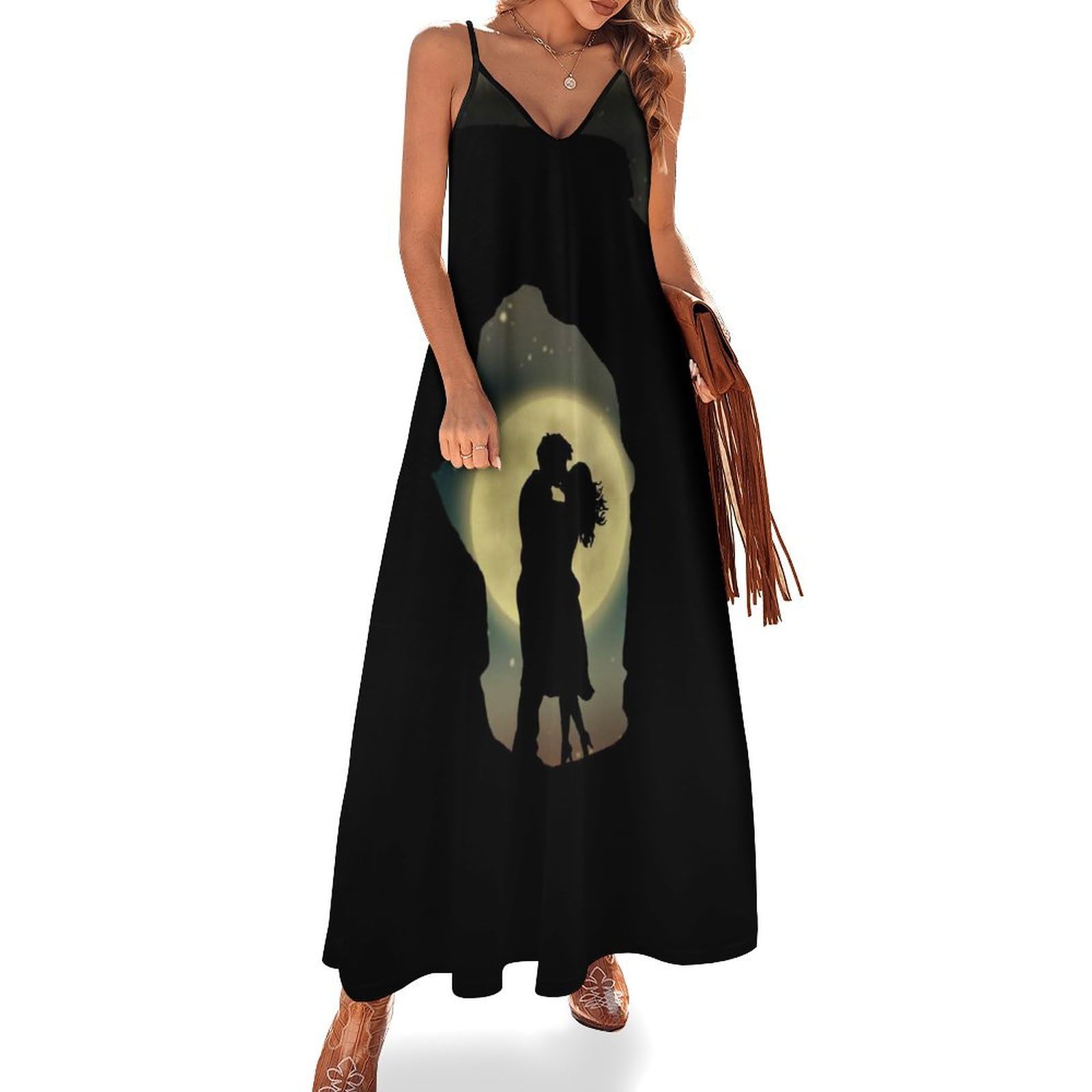 Robe maxi col V d'été au drapé fluide et finitions soignées - 7