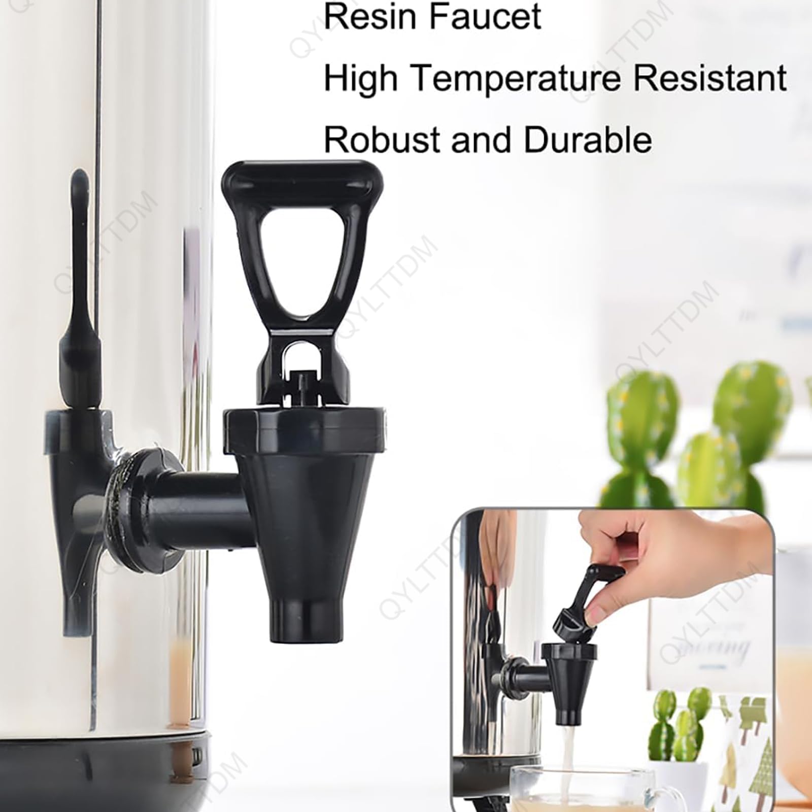 Termo de Acero Inoxidable para hostelería, dispensador de Agua Caliente Aislado de 6 a 20 litros con Grifo para Bebidas Calientes, Doble Aislamiento para un Mantenimiento óptimo de