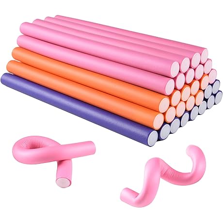 30 Count Large Flexible Curling Rods for Long, Short and Fine Hair,...