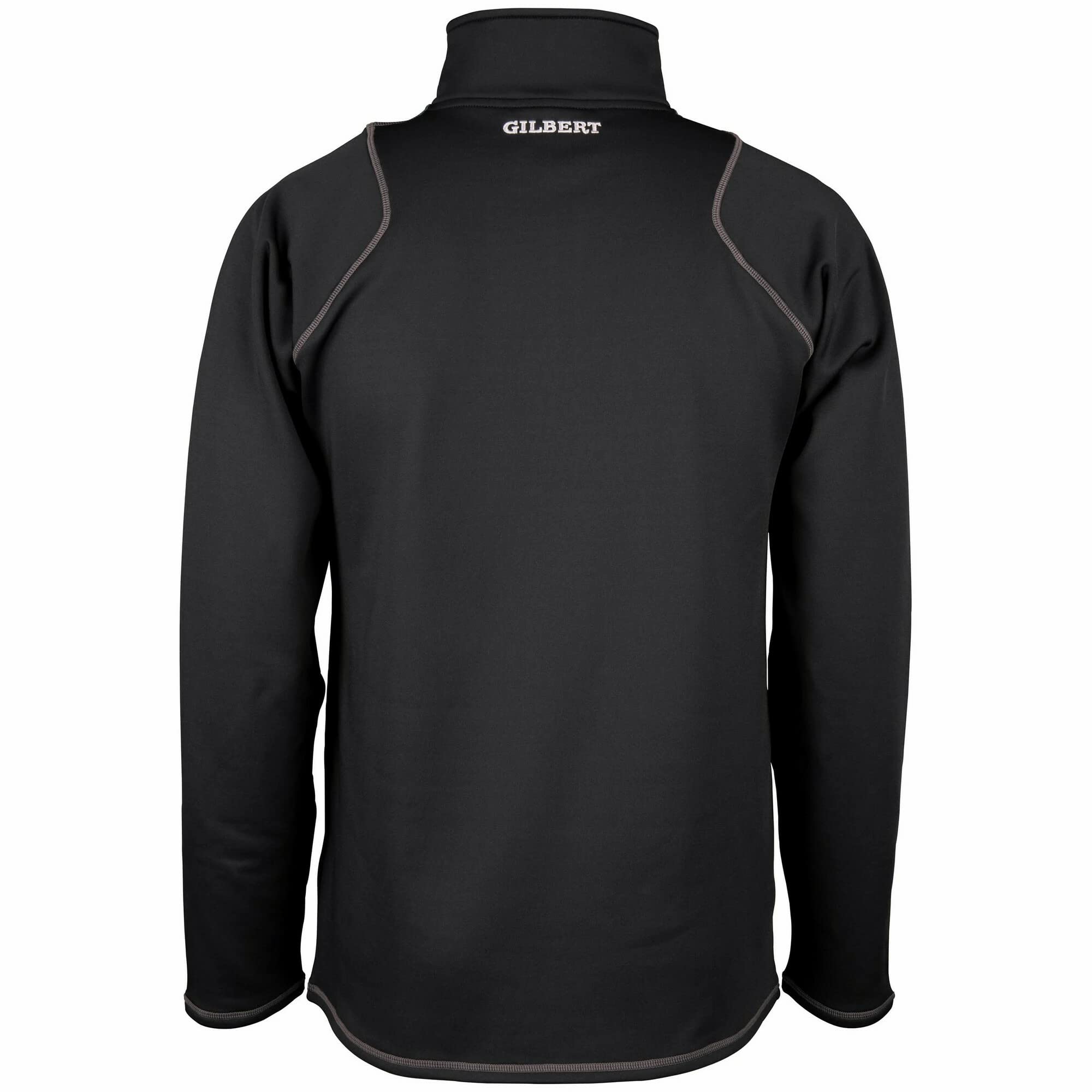 Gilbert Barbarian Rugby 2019/20 Quest Maglia in Pile con Cerniera a 2 Quarti – Uomo – Nero – S