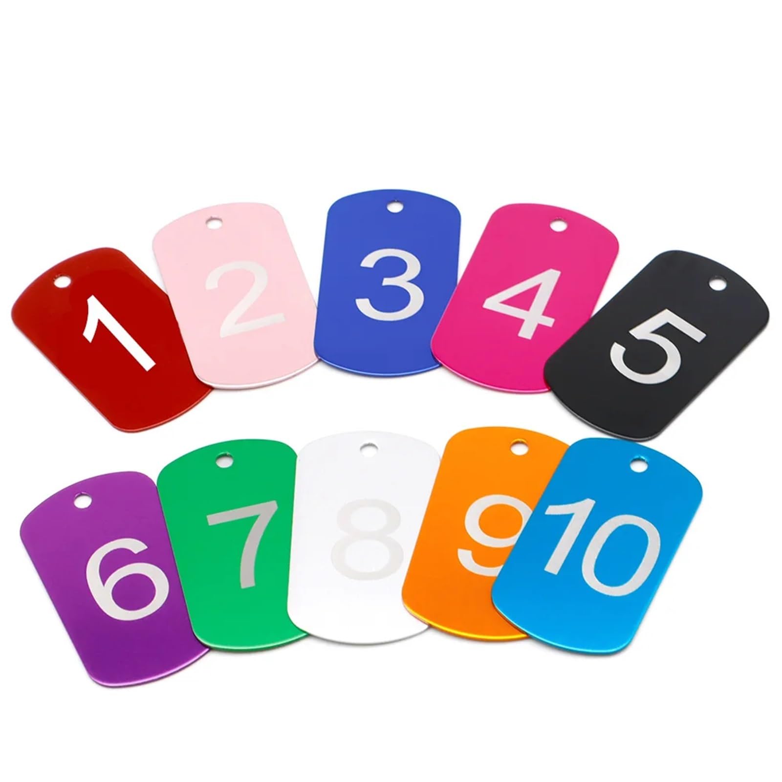 Targhette Con Numeri In Alluminio In Metallo for Riporre I Bagagli ID Portachiavi Etichetta Nome Targhetta Digitale per Organizzazione(101-200)