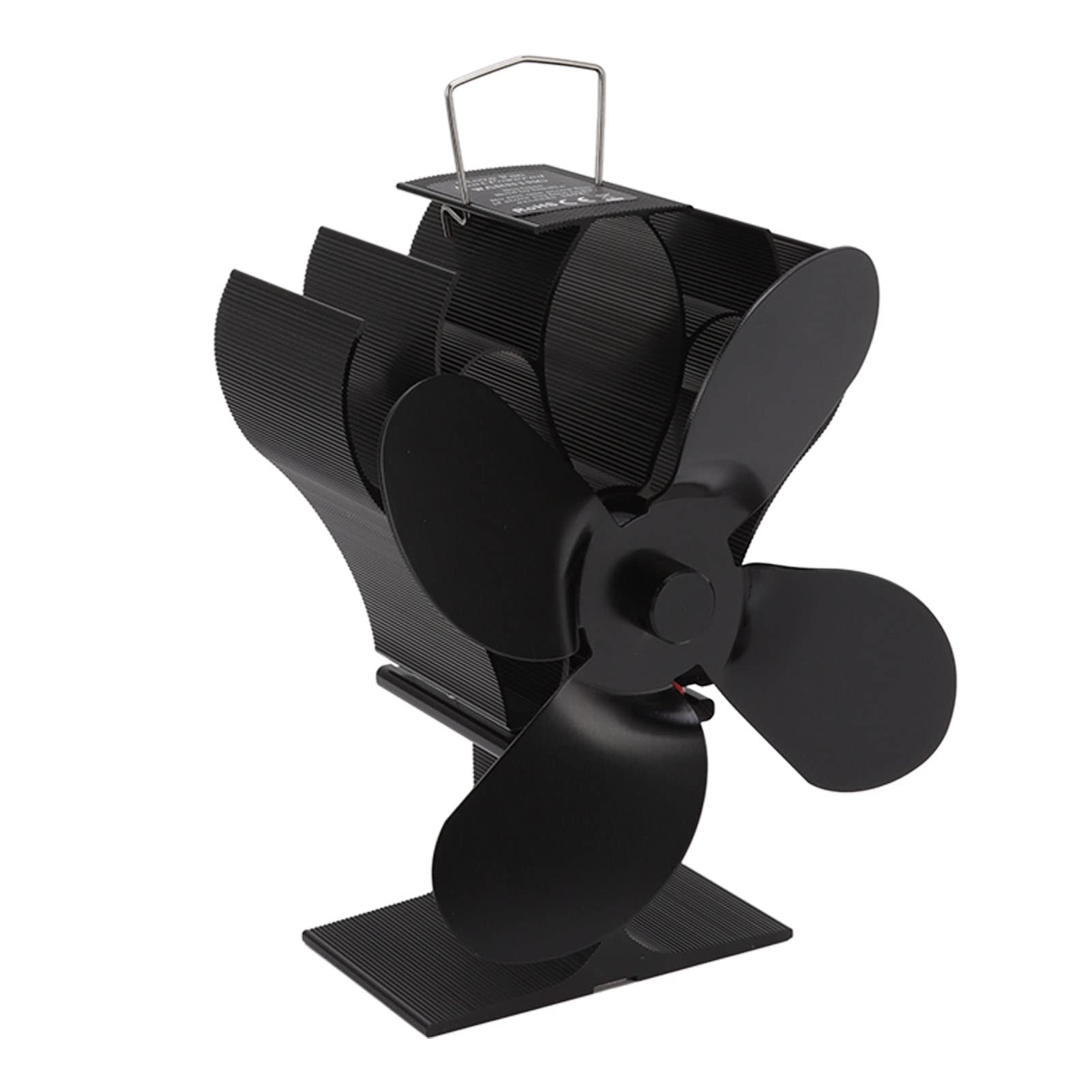 SIXRUN Ventilatore Termoelettrico per Stufe a Legna, Pellet e Gas, 1400 Giri/min, Auto Start, Eco Friendly, Alluminio, Senza Elettricità