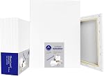 Genixart Stretched Canvas pour la peinture, professionnel de la qualité artiste Acid Free White Blank Canvas pour l'huile & Peinture acrylique (11"x14", 6Pack)