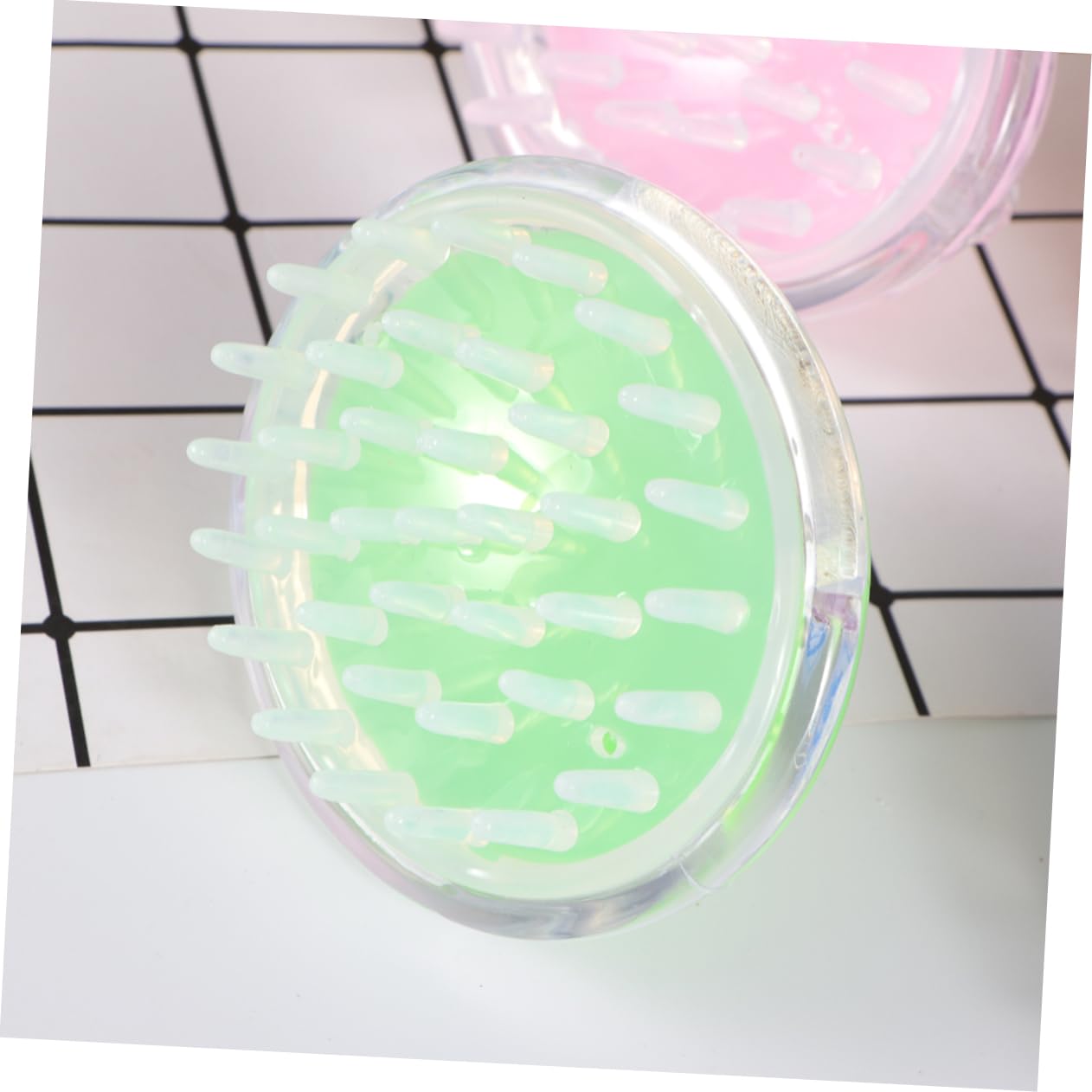 Didiseaon 4Pcs Scalp Massager Brush Transparent Colors for Deep Cleaning and Relaxation for Home Salon Use Gently Exfoliates Dead Skin and Stimulates