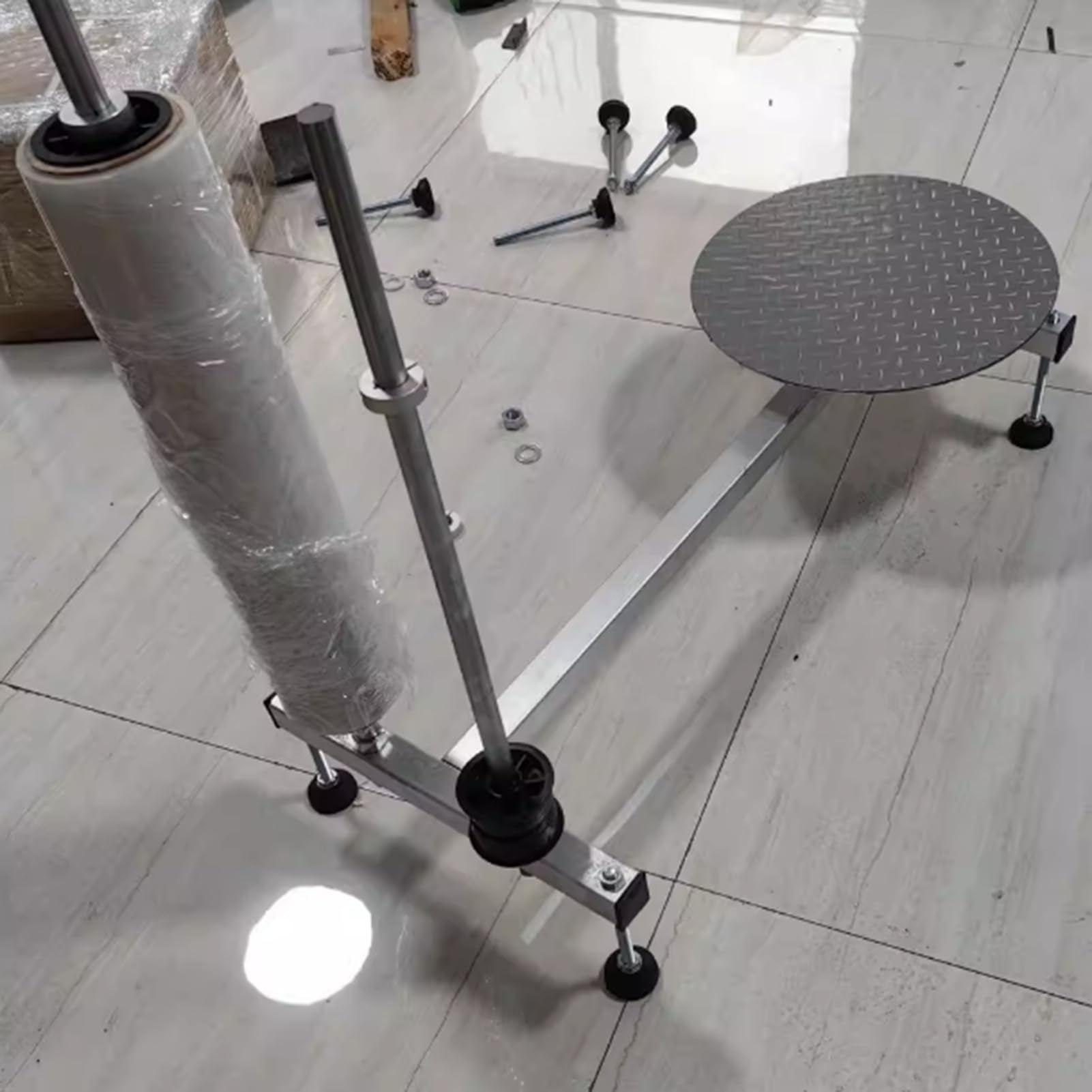 Dispenser For Rotoli Di Pluriball, Imballaggio Con Pellicola Estensibile | Portapacchi for pallet piccoli, capacità di carico di 200 kg for rotoli di schiuma EPE in cotone perlato(Width 40cm)