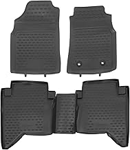 J&J AUTOMOTIVE | Tailored Rubber Set Tailored Heavy Duty Mats Tray for Hilux Pick Up 2005-2015