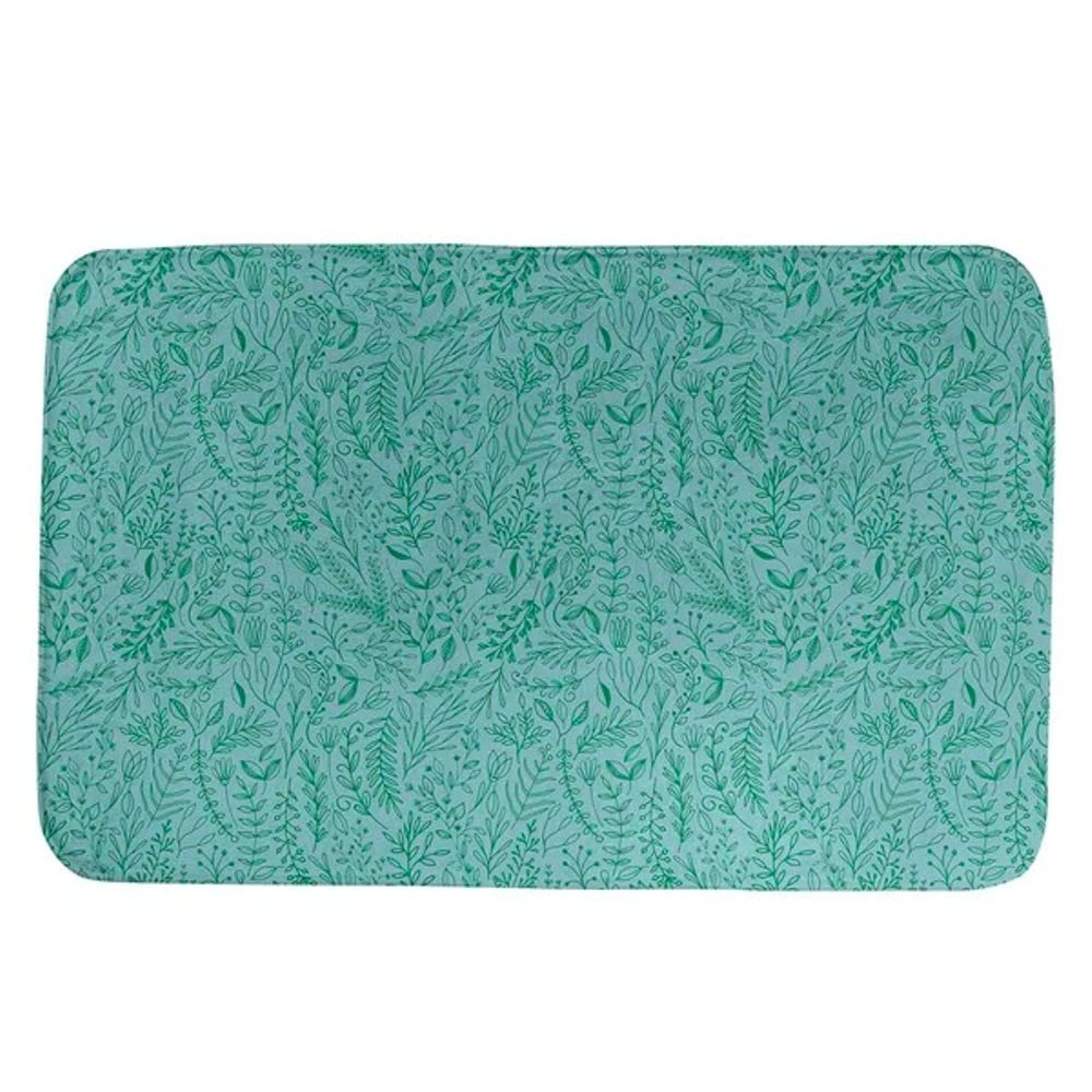 Luxurious 1 Piece Blue Green Super Soft Bath Rugs for Bathroom Size 21 W x 34 L Non-Slip