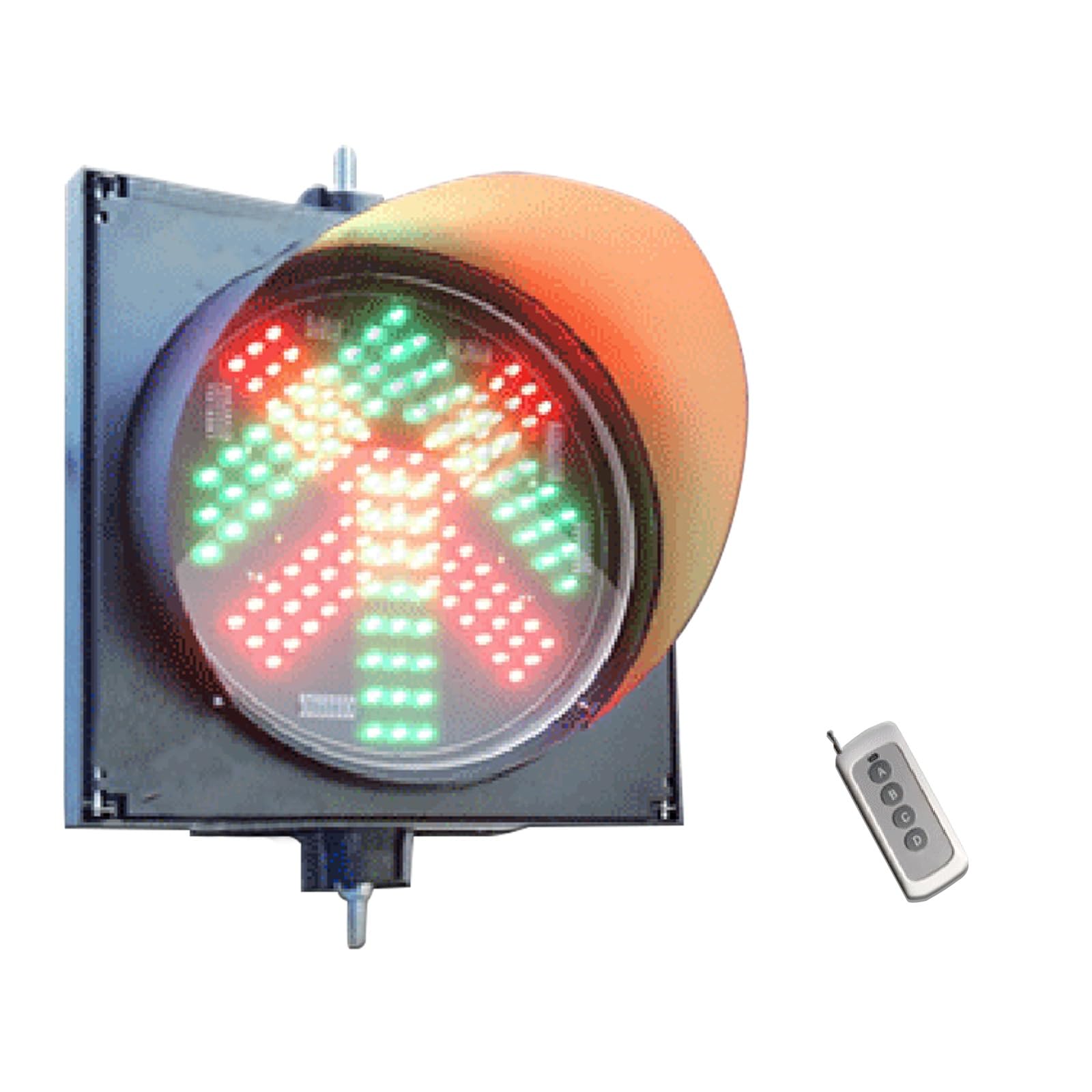 Feu Tricolore Avec Télécommande KISDFOND - 45x15 Cm, LED, 110-220V | Pour Chantier, Entrepôt, éducation Routière, Contrôle Flux