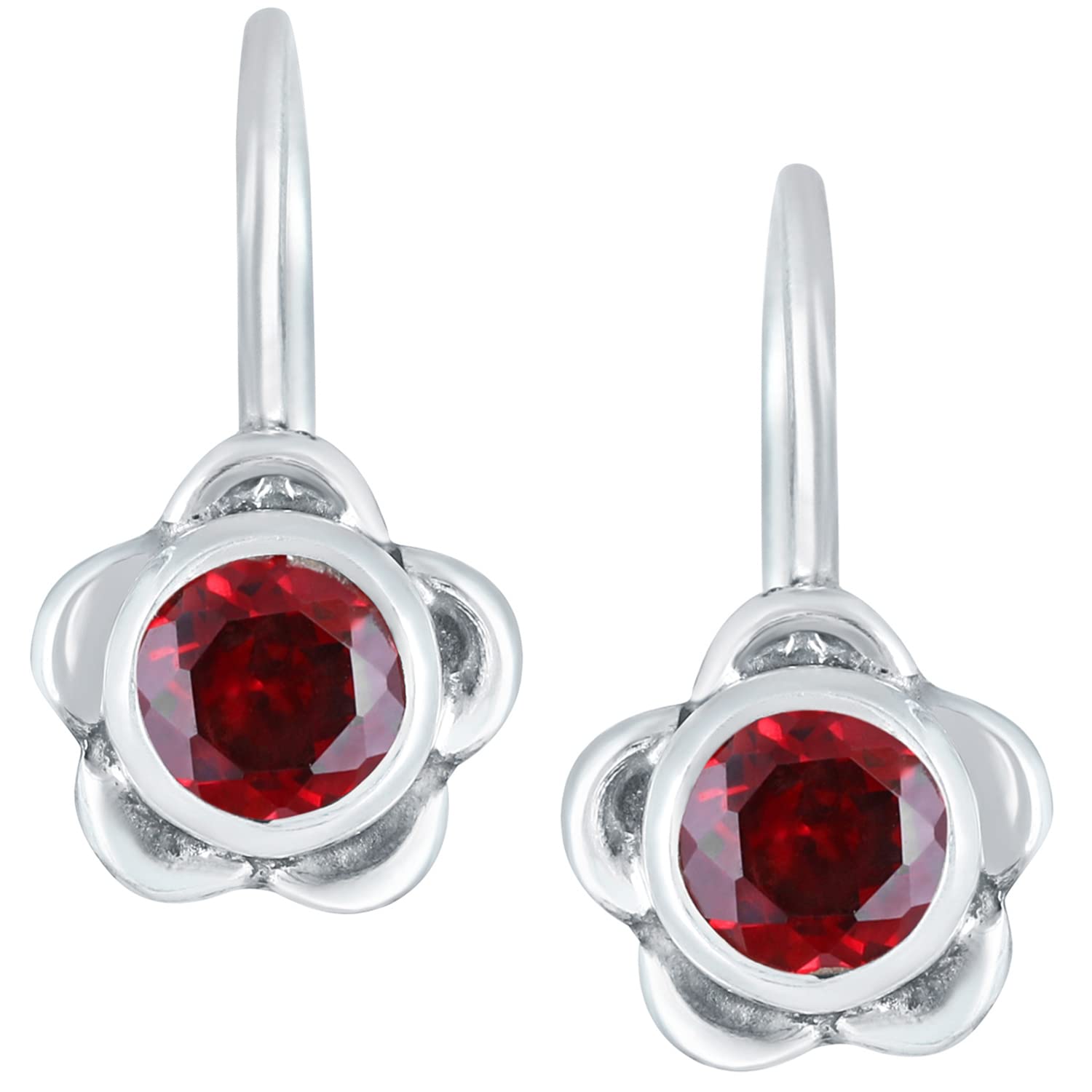 Peora 925 Sterling Silver Diamond Cut CZ Oxidised Finish Anti Tarnish Fish Hook Drop Earrings Navratri Gift for Women Girls Floral Round Maroon (B0B4SQJSLN) Amazon Price History, Amazon Price Tracker