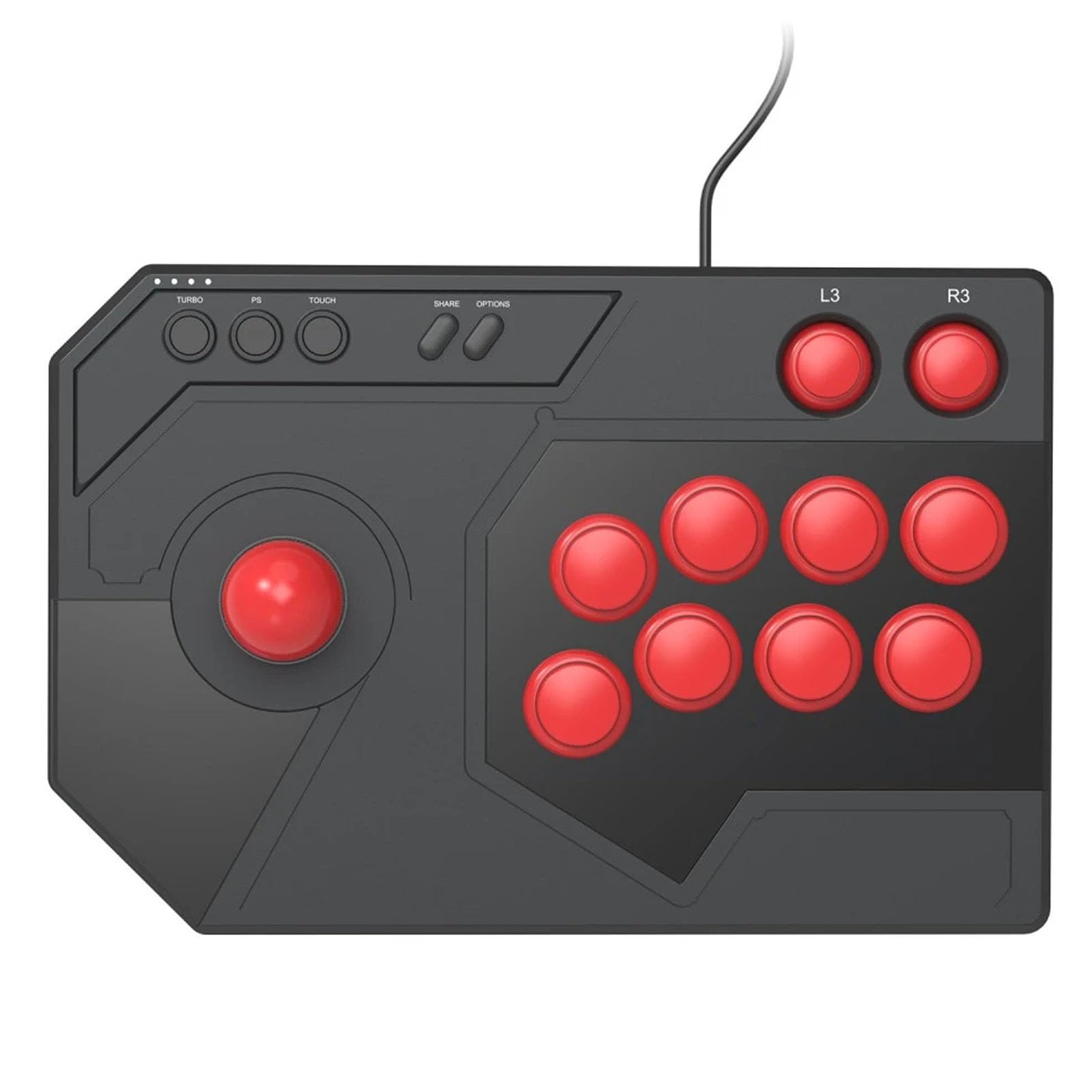 Luocute Fighting Stick, Joystick a 8 Vie con 3 modalità Joystick, Funzione, per Piattaforma PC e Console di Gioco Slim Pro