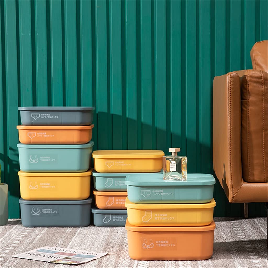 Set di 3 Pezzi Scatola portaoggetti per Biancheria Intima Calzini per cassetti Reggiseno Guanti Organizer per Armadio Organizer per cassetti per Biancheria Intima (A 3)