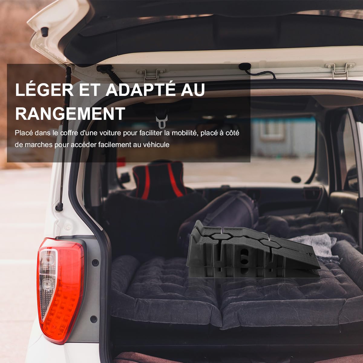 Lot de 2 rampes daccès en Plastique 3 tonnes, Rampe de Chargement