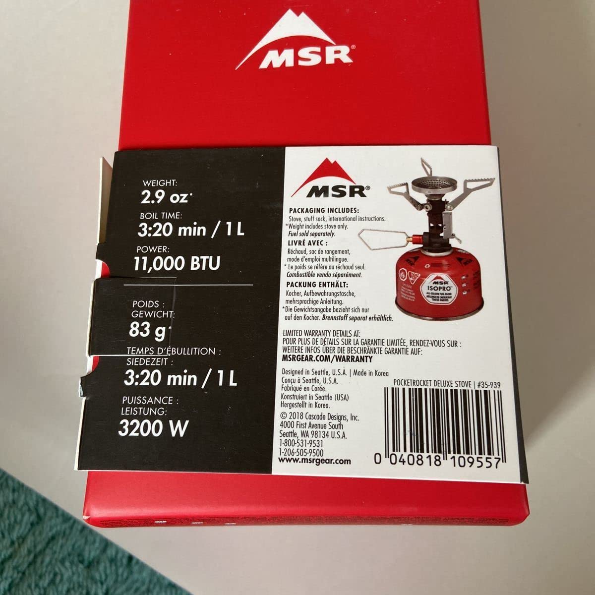 【日本未発売】 MSR PocketRocket Deluxe Amazon.co.jp: MSR ポケットロケット デラックス 未使用 米国