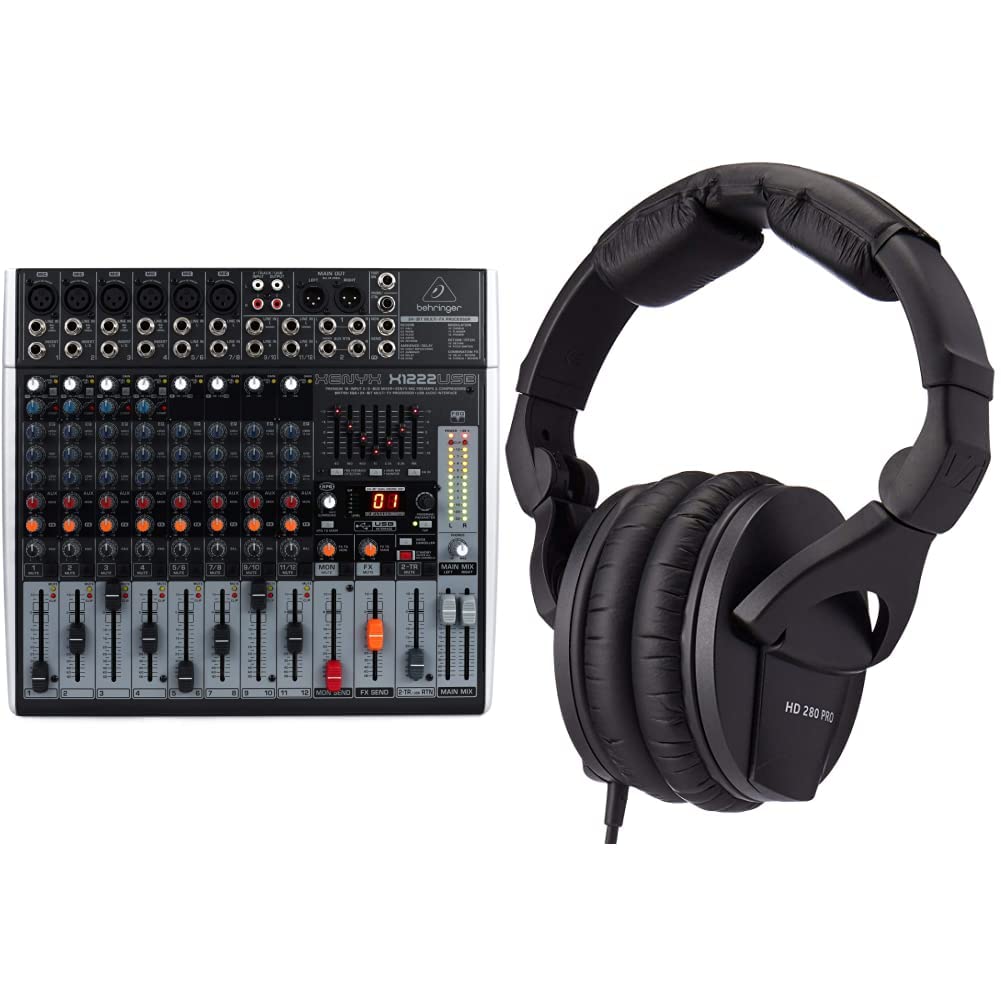 Buy Behringer Xenyx X1222USB Mixer with USB and Effects & Sennheiser