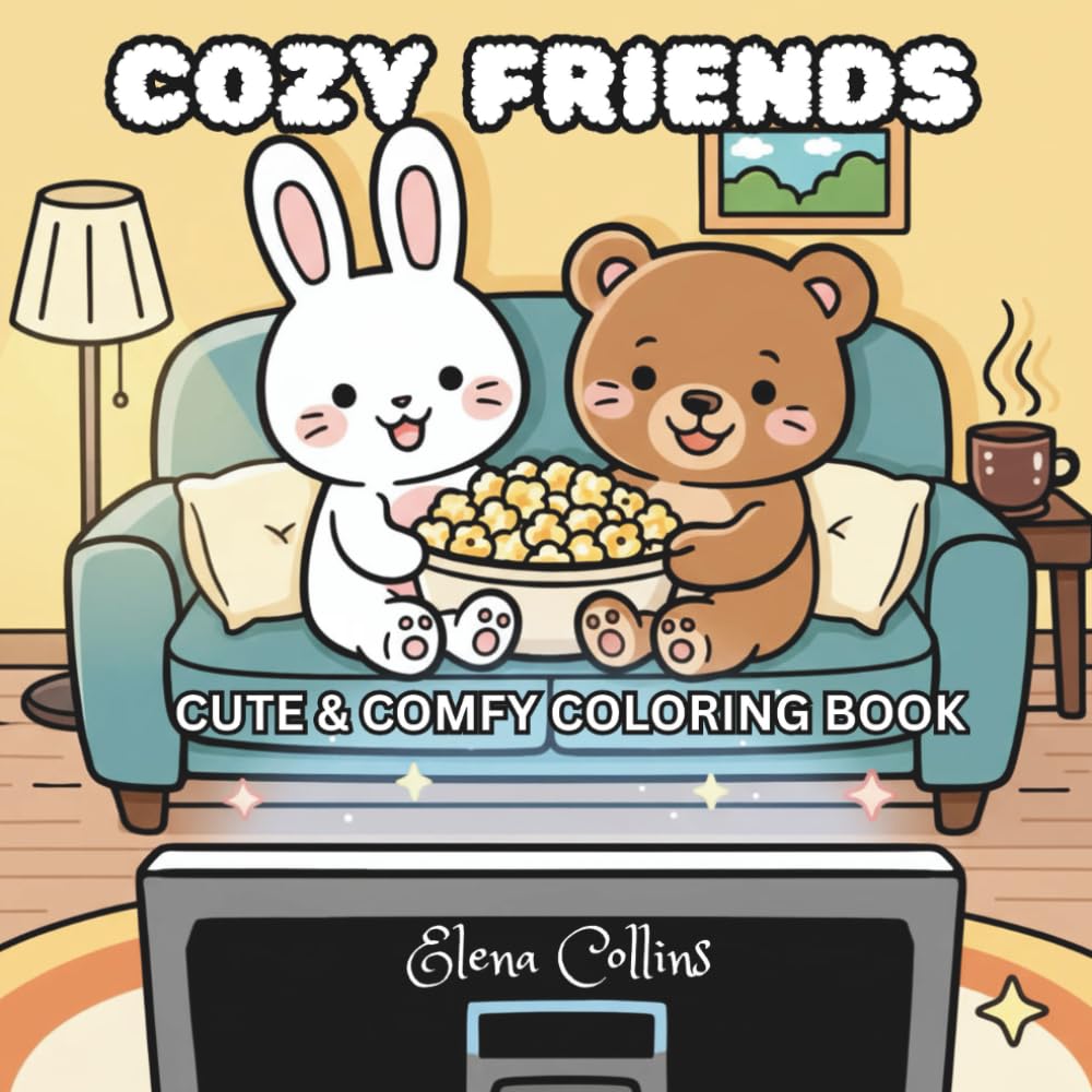 Cozy Friends: Cute & Comfy Animal Coloring Book