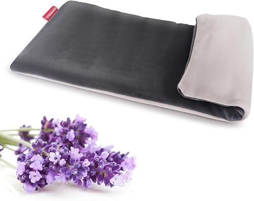 Comfheat Almohadilla térmica húmeda para microondas, 9 x 18 pulgadas, paquete de calor de lavanda para aliviar el dolor de cuello, hombros, dolores