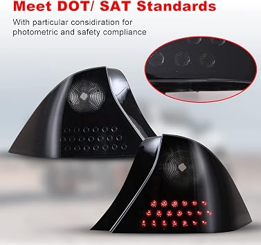 ROXX LED Tail Lights Assembly for 2001-2003 Honda Civic 2 Door Coupe