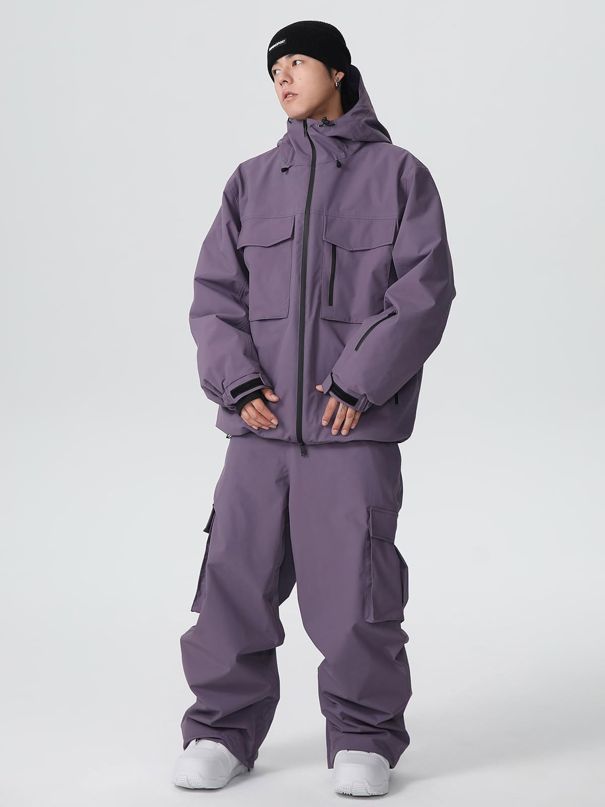 ALSOGO Herren Damen Snowboard Schnee Anzüge Baggy Ski Jacke und Hose Set isolierte Schneeanzüge wasserdicht Winter