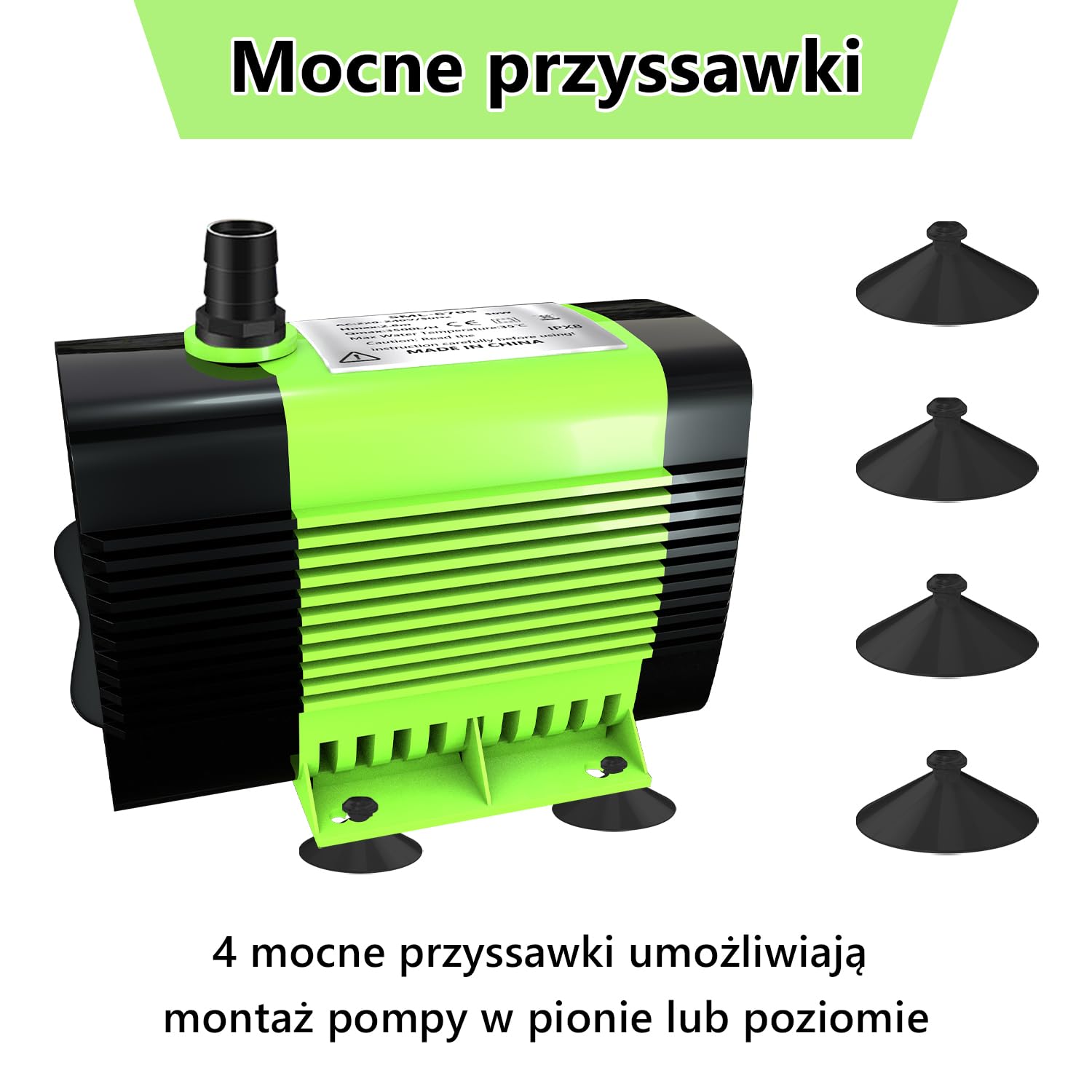 Pompa zanurzeniowa do wody Lnicez - wydajna mała pompa zanurzeniowa (50W 3500L/H) z pompą wodną do akwarium o wysokości podnoszenia 2,8 m, 5 dysz do fontann ściennych, rur, akwariumKabel 1,8 m
