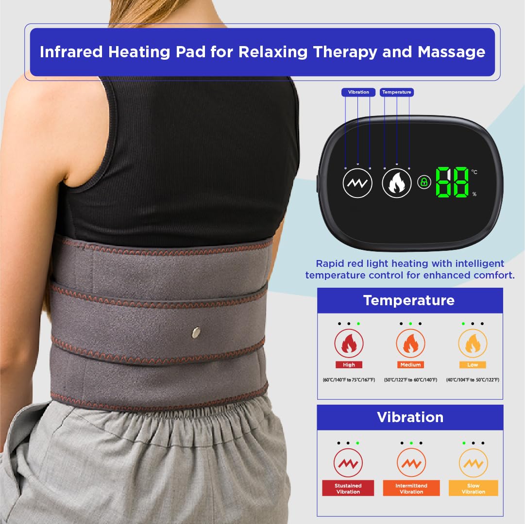 Amazon.com: Heated Belt Wrap - Cordless Heating Pad for Back Massager with Vibration, Heated Back Brace with 3 Heating and Speed Adjustable Setting, Wearable Brace Wrap, Portable Lower Back Massager (Belt) : Amazon.com: Heated Belt Wrap - Cordless Heating Pad for Back Massager with Vibration, Heated Back Brace with 3 Heating and Speed Adjustable Setting, Wearable Brace Wrap, Portable Lower Back Massager (Belt) :