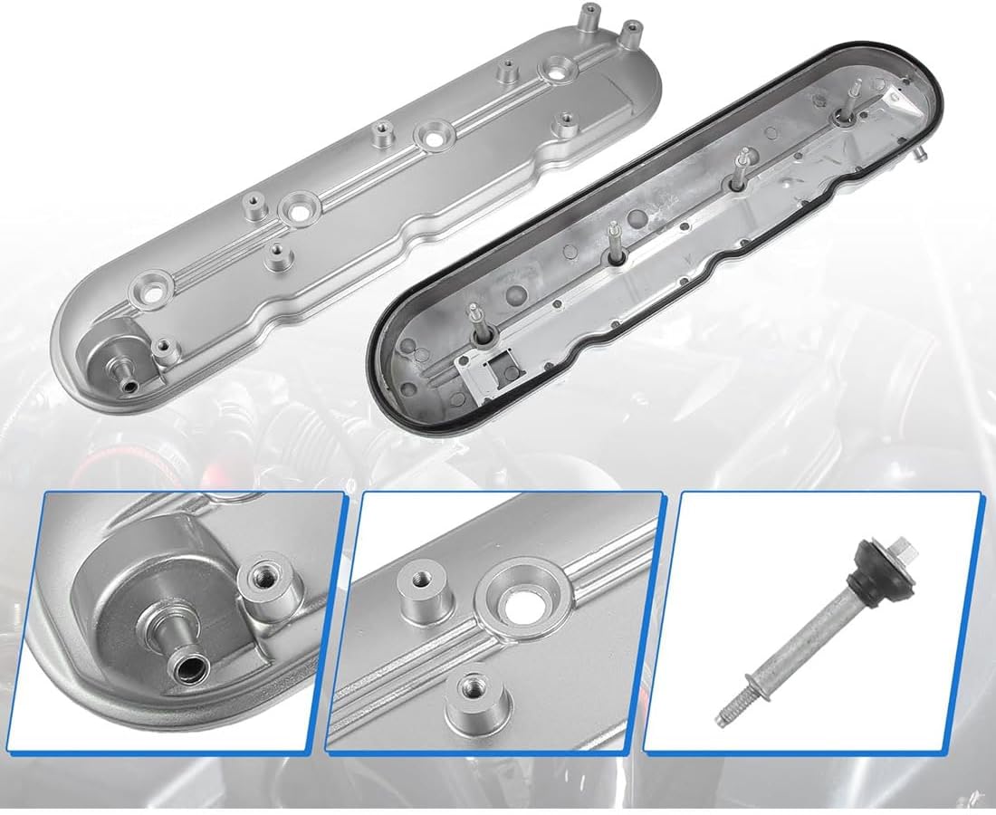 Engine Valve Cover Left Driver Side with Gasket & Bolts 264-969 12642655 Compatible for Chevy Compatible for GMC Compatible for Cadillac Compatible for Hummer Compatible for Pontiac G8