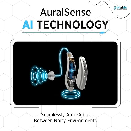 Miniatura 3 de Blaids X Pro - Audífonos programables para adultos con prueba auditiva de aplicación móvil y cancelación de ruido, audífonos para personas mayores